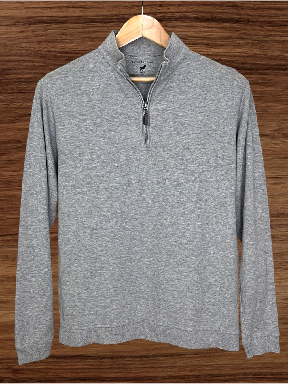 Horn Legend Gray 1/4 Zip Pullover Large